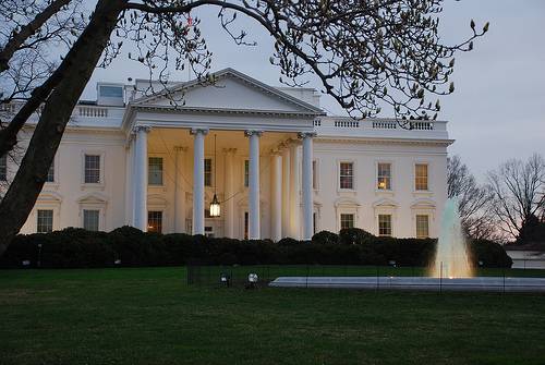 white house usa. Obama dyed the White House